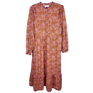 Universal Thread Balloon Sleeve Liberty Floral Prairie Midi Dress Cottagecore M